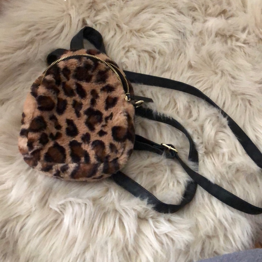 mini leopard backpack